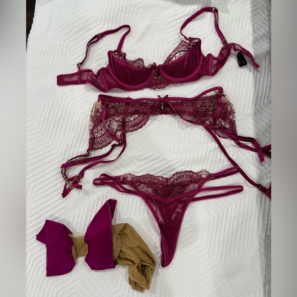 Honey Birdette Julie Matching 4 piece Lingerie Set - Picture 3 of 6